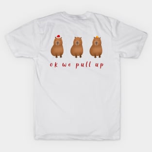 Capybara Triplets Ok We Pull Up T-Shirt